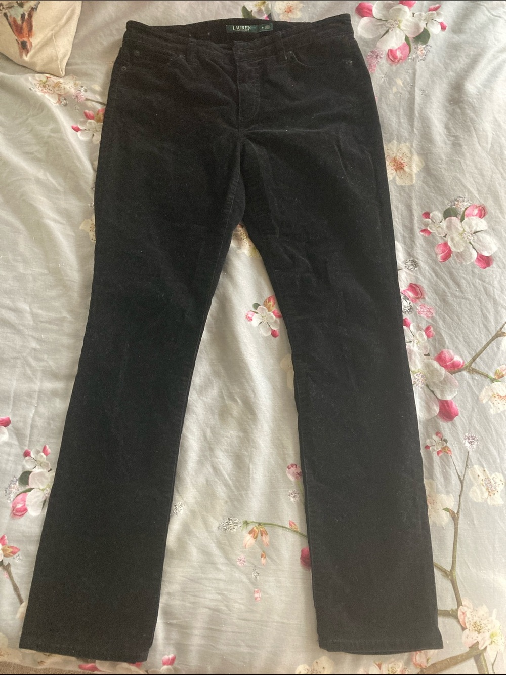 LRL black corduroy premier straight